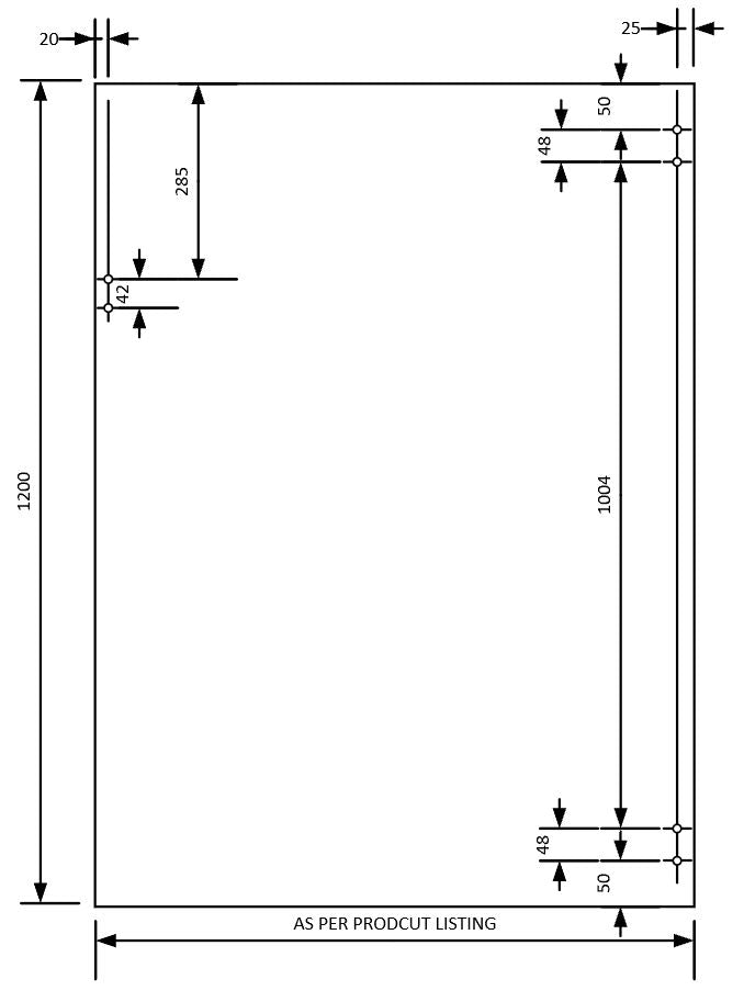 Glass to Post/Wall Heavy Duty Spring Hinges