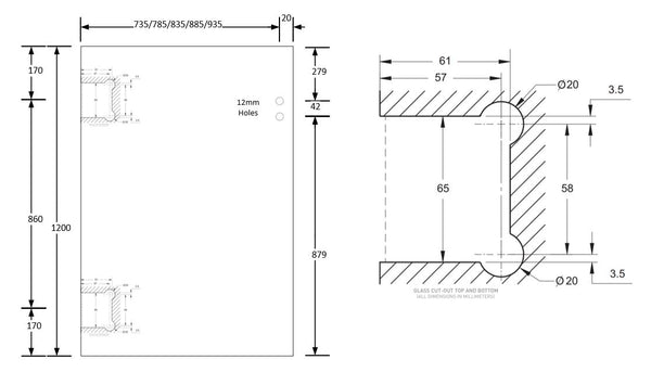 Polaris Glass to Wall/Post Pool Gate | Glass Fencing Panels | Specifications | Melbourne